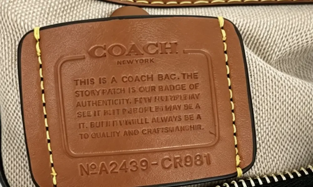 Coach Carry Bag Gold Accent Black Crescent